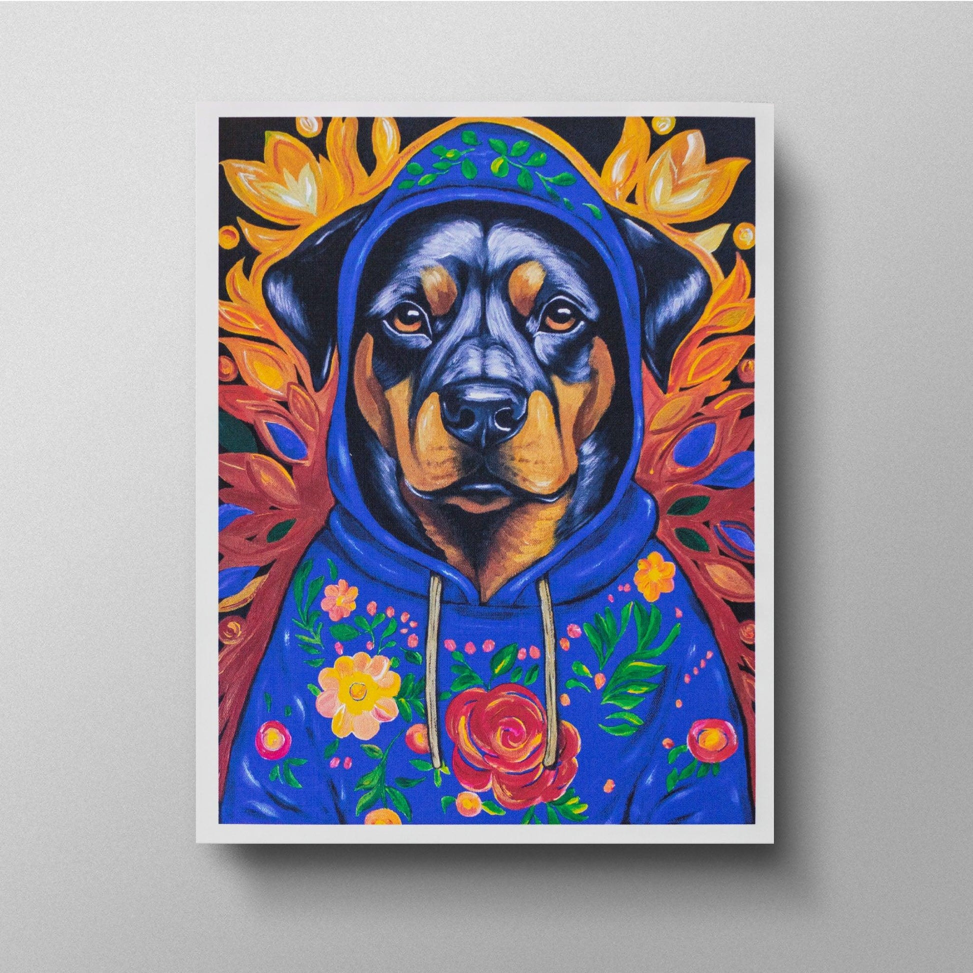Buster the Rottweiler Blank Card - Kristal Serna, Fine Artist