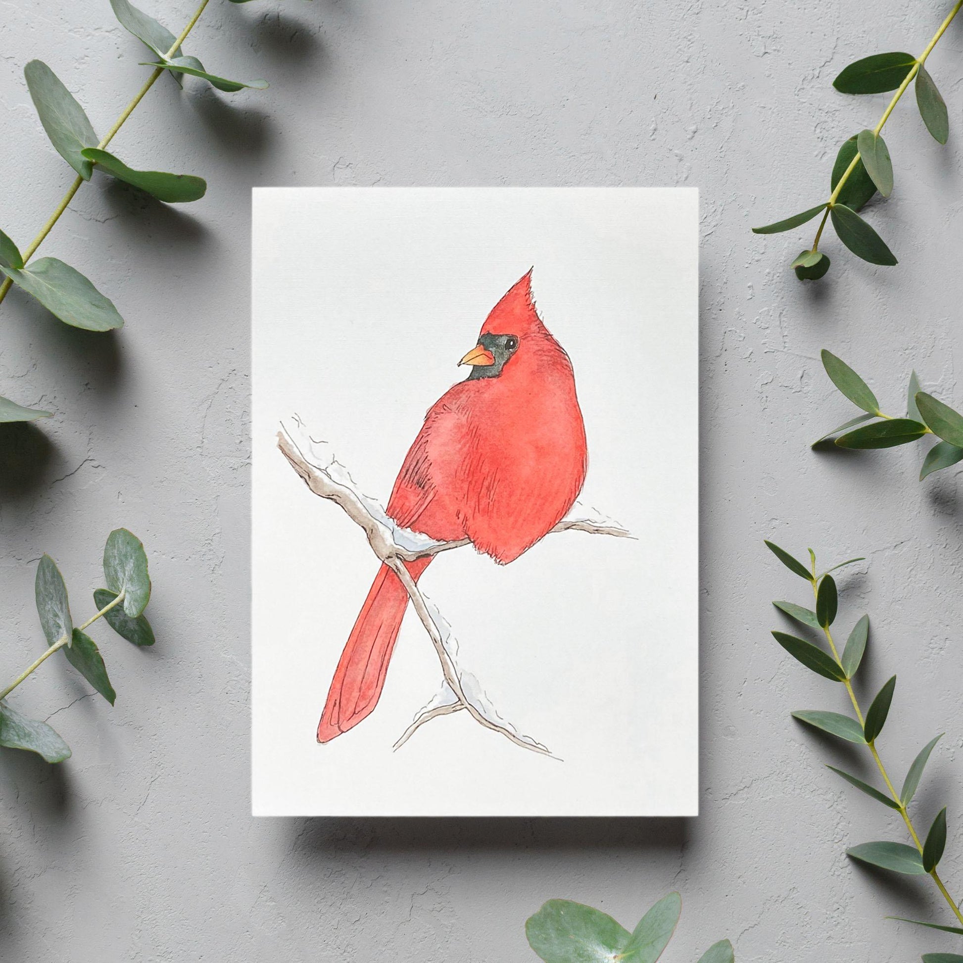 Northern Cardinal Blank Card - Kristal Serna, Fine Artist
