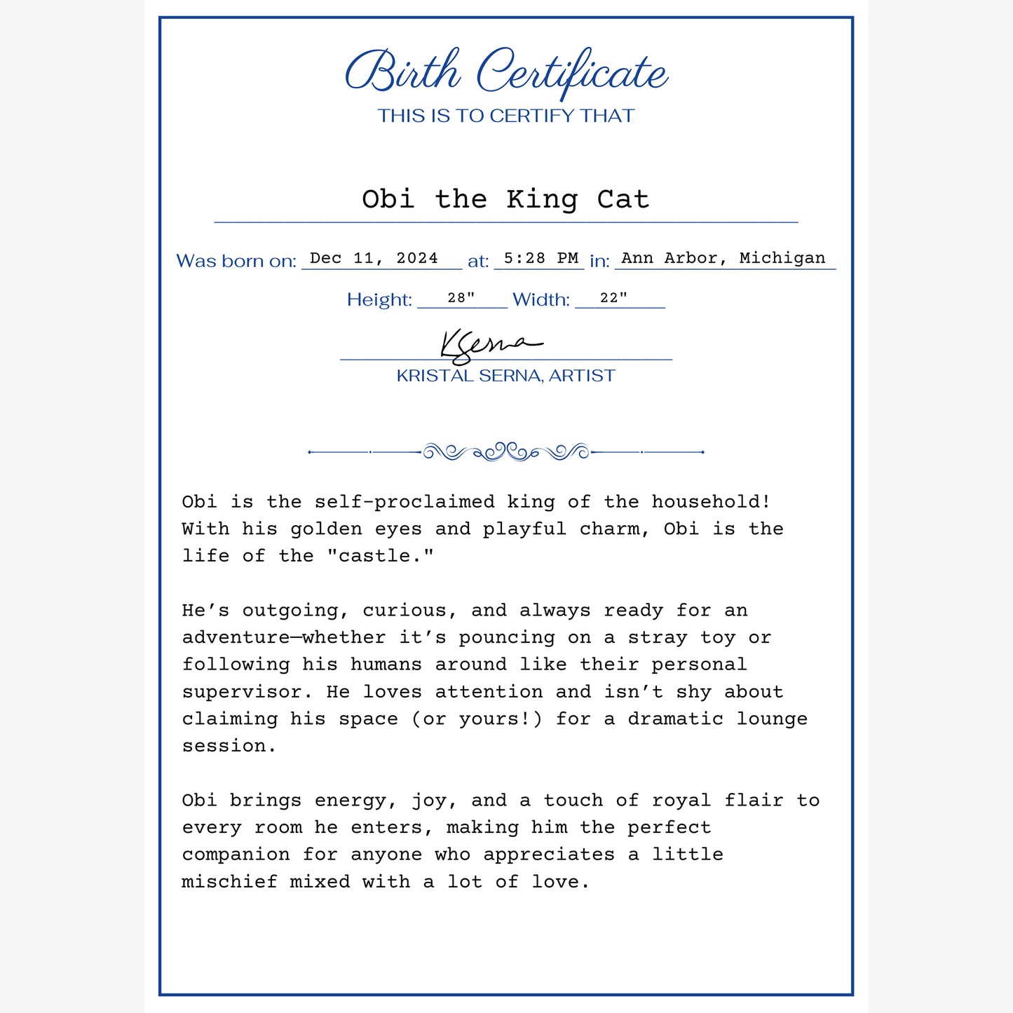 Kristal Serna, Fine Artist