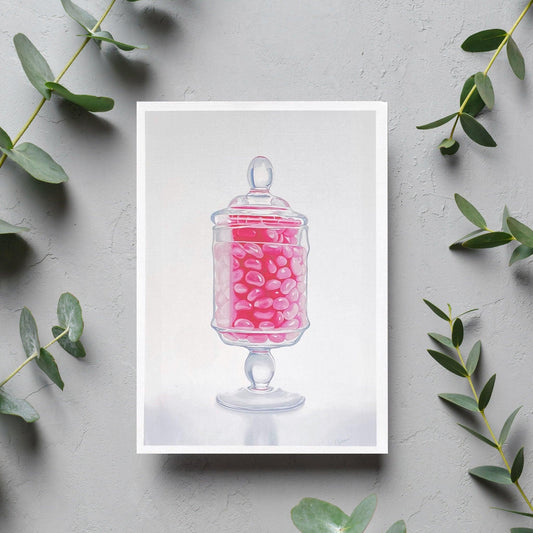 Pretty in Pink Blank Card - Kristal Serna, Fine Artist