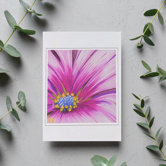 Purple Passion Blank Card - Kristal Serna, Fine Artist