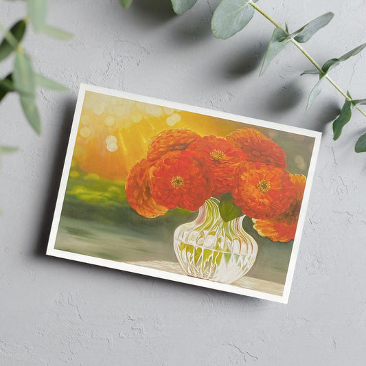 Scarlet Symphony Blank Card - Kristal Serna, Fine Artist