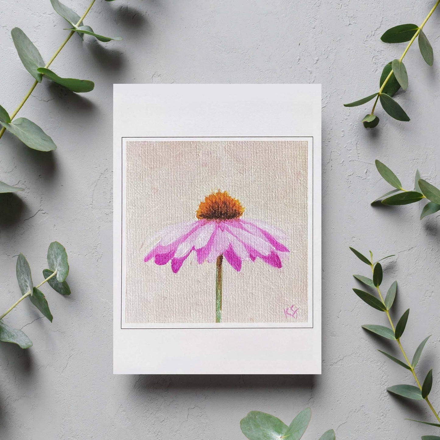image of Coneflower Blank Card from Kristal Serna, Fine Artist