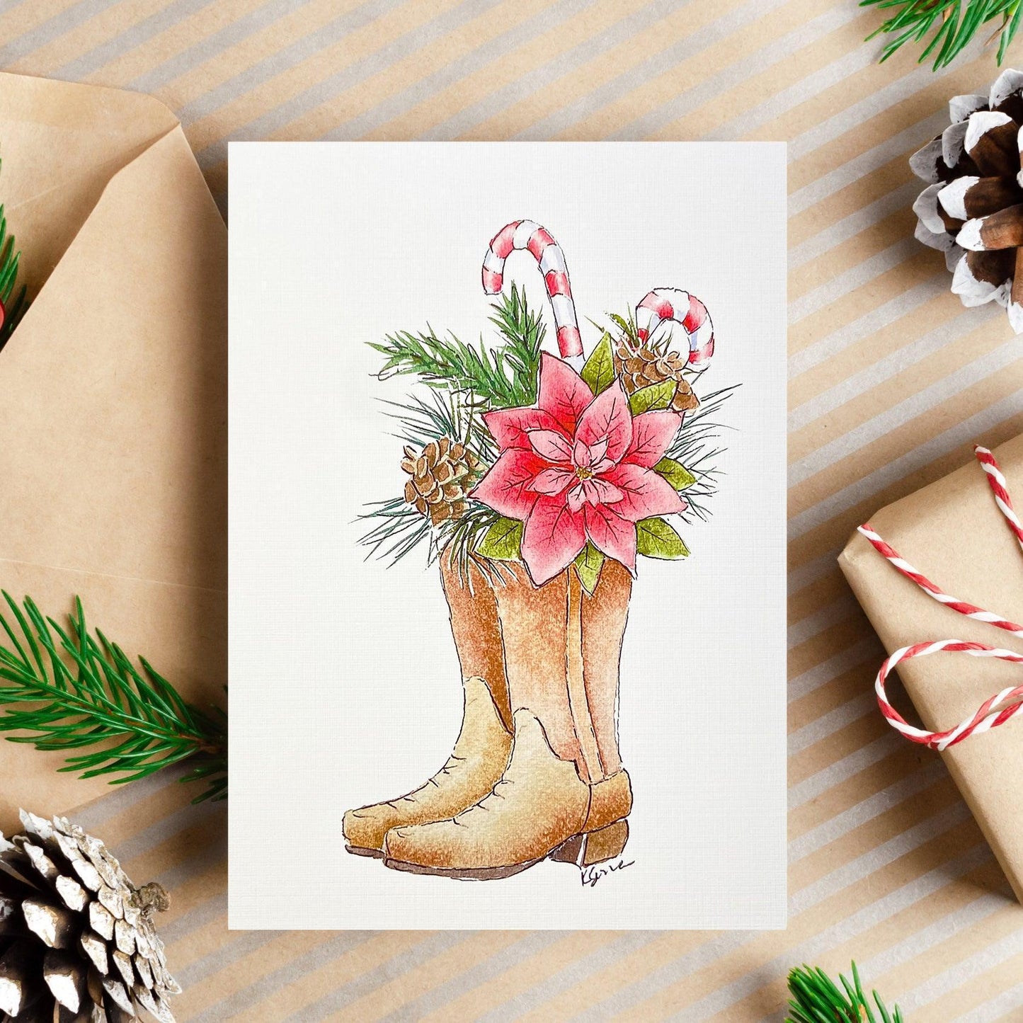 image of Country Christmas Blank Card from Kristal Serna, Fine Artist