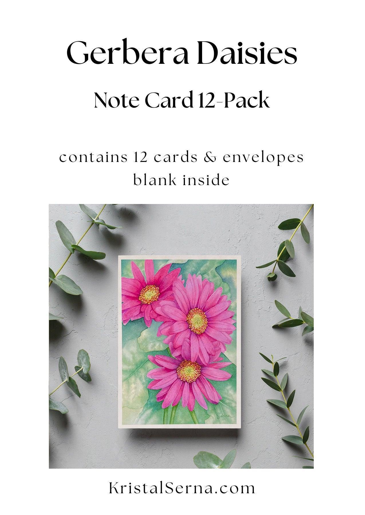Gerbera Daisies Blank Card - Kristal Serna, Fine Artist