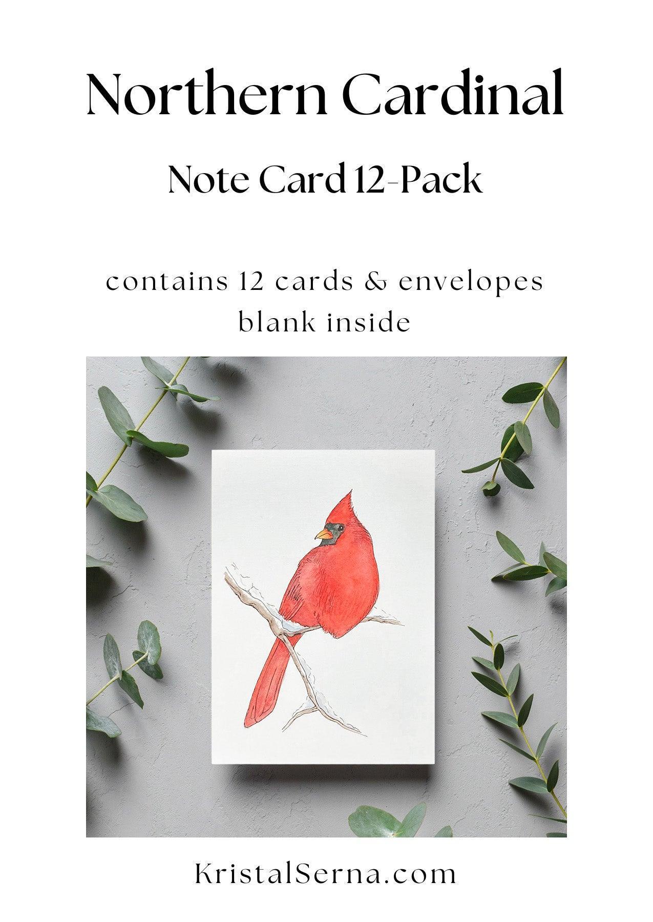 Northern Cardinal Blank Card - Kristal Serna, Fine Artist