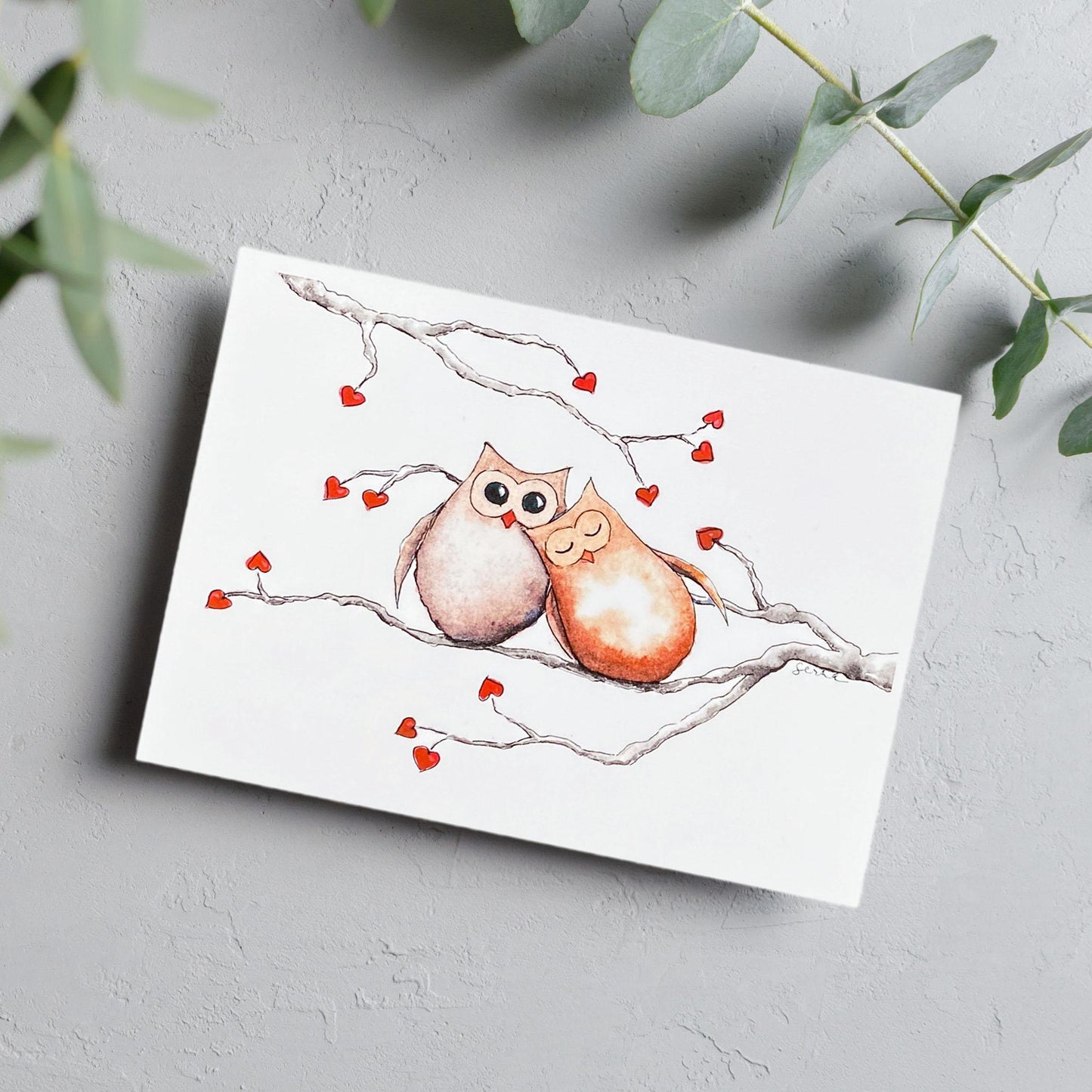 image of Owl Be Yours Blank Card from Kristal Serna, Fine Artist