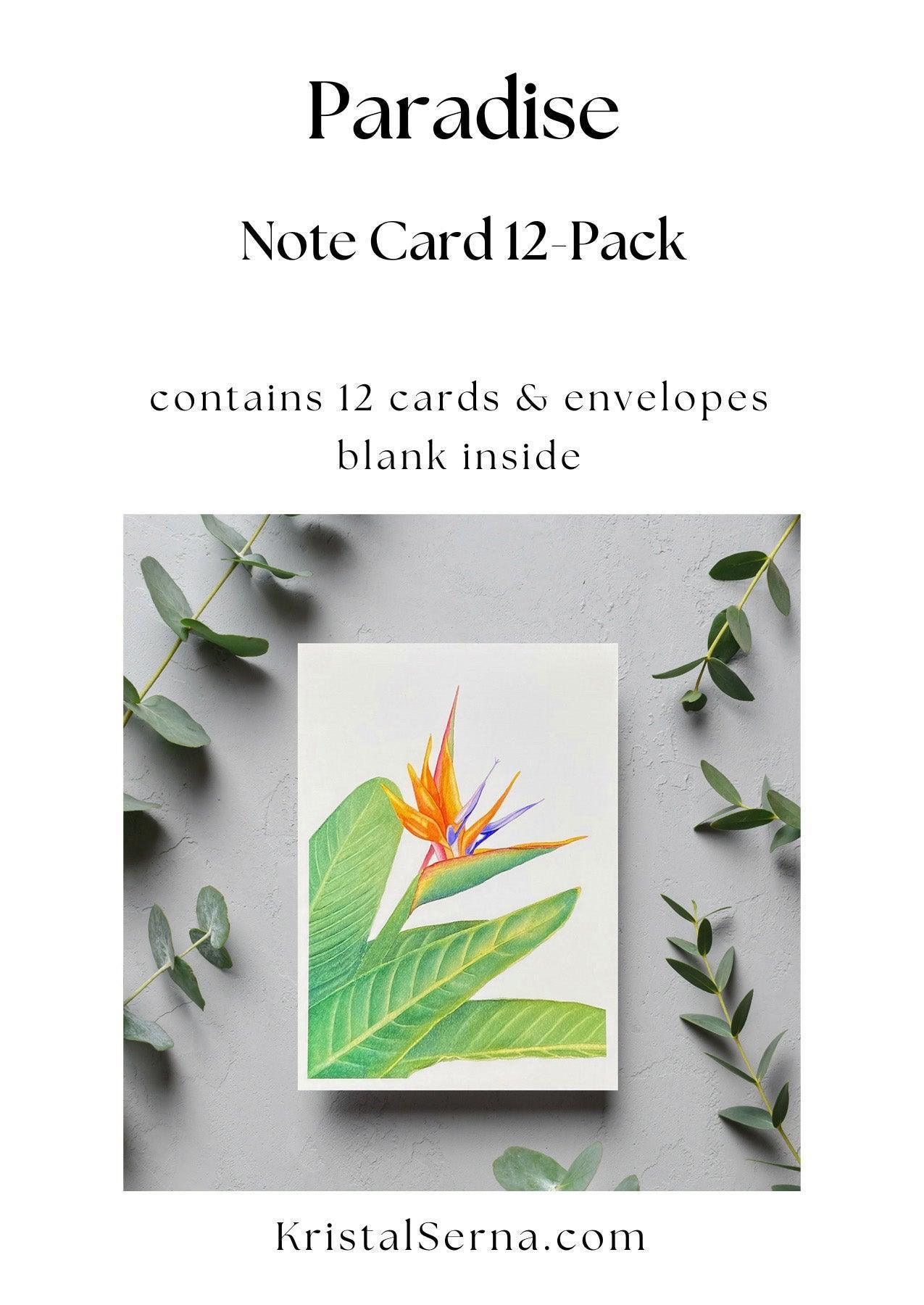 Paradise Blank Card - Kristal Serna, Fine Artist