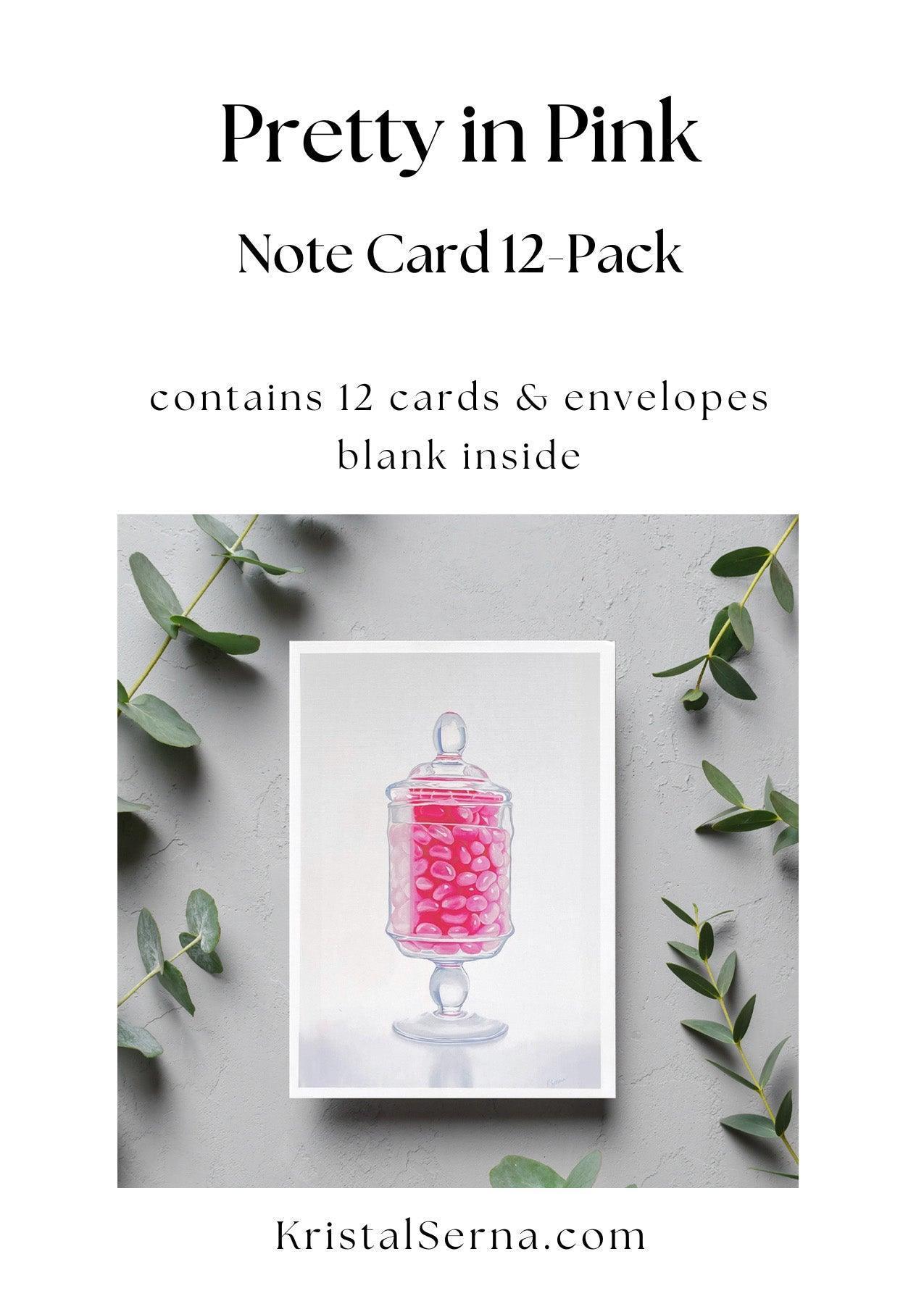 Pretty in Pink Blank Card - Kristal Serna, Fine Artist