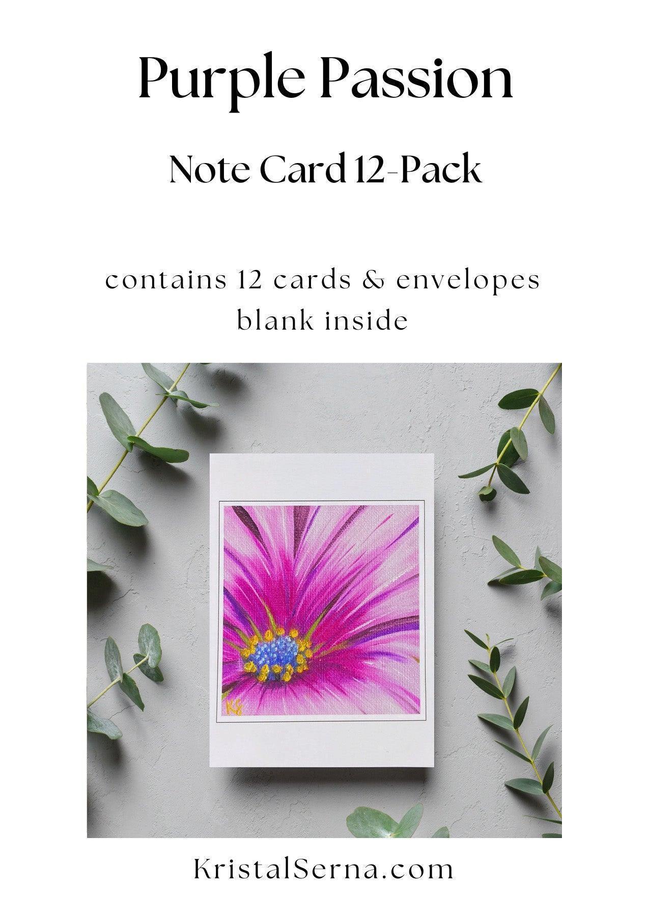 Purple Passion Blank Card - Kristal Serna, Fine Artist