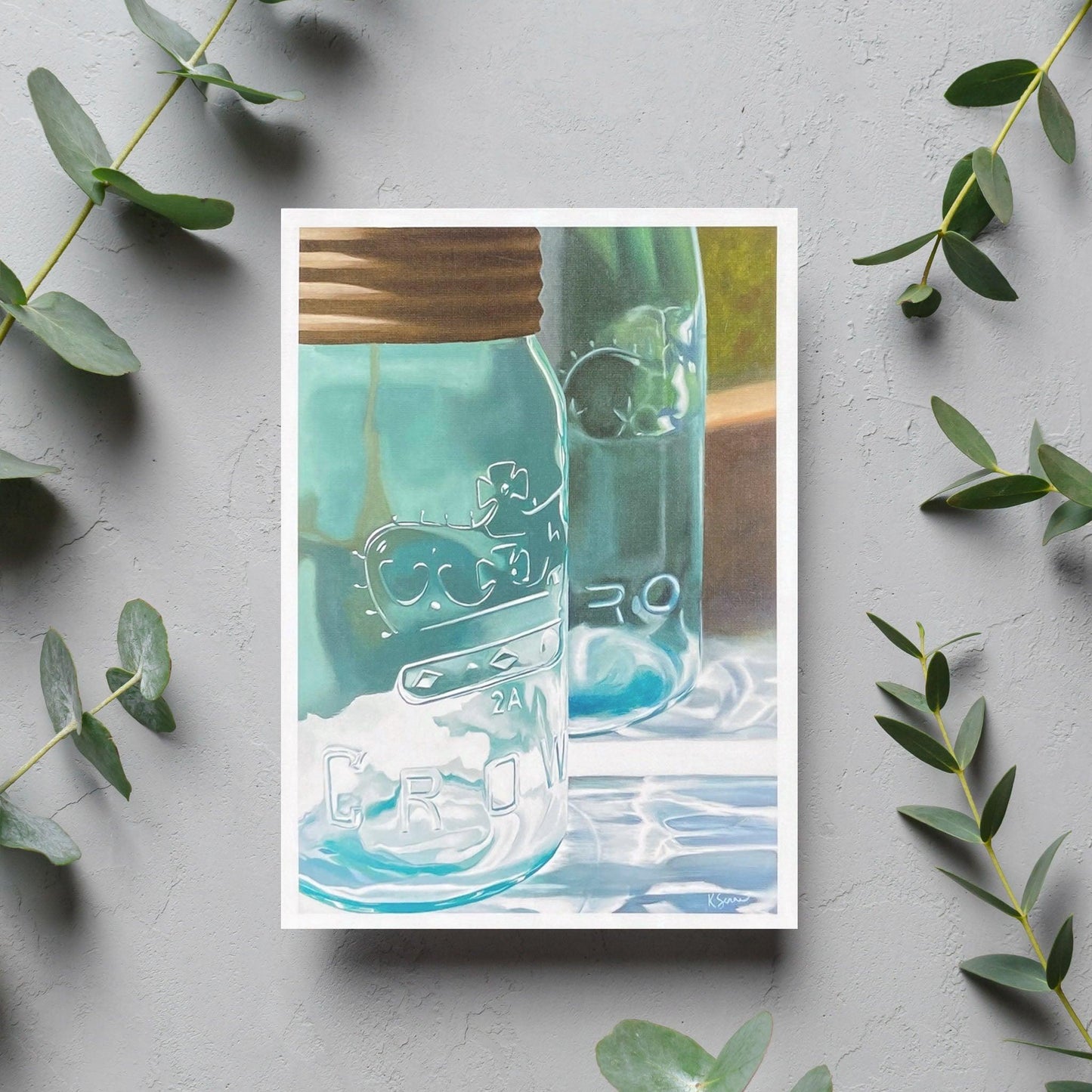 image of Reflections of Nostalgia Blank Card from Kristal Serna, Fine Artist