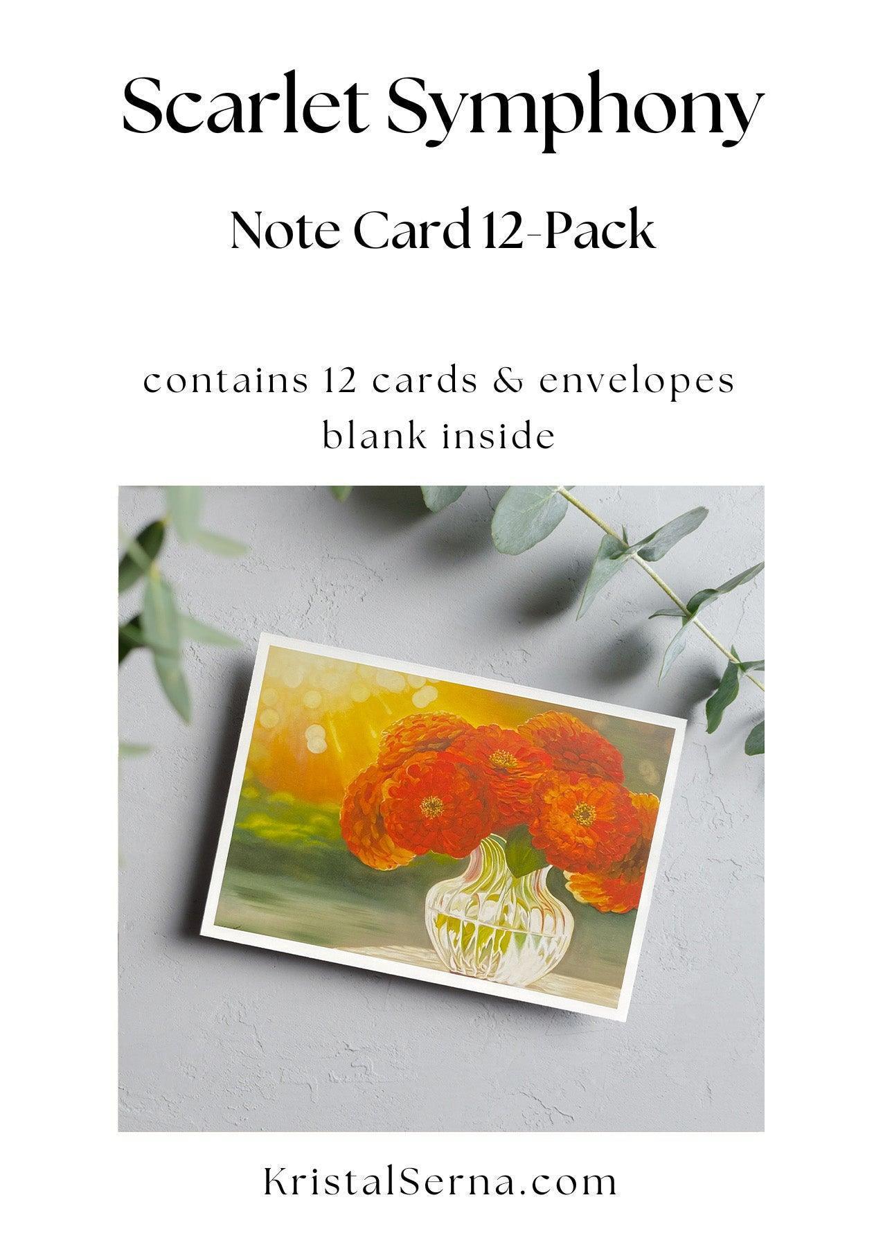 Scarlet Symphony Blank Card - Kristal Serna, Fine Artist