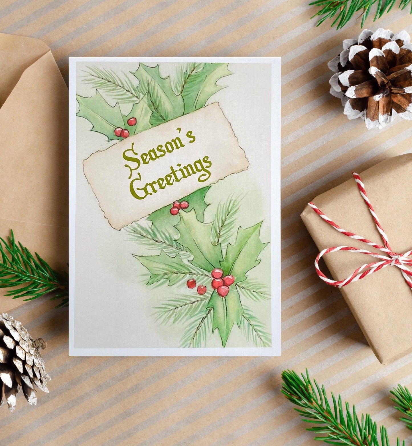 image of Seasons Greetings Blank Card from Kristal Serna, Fine Artist