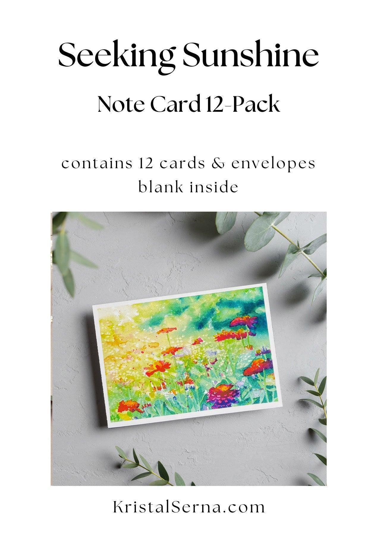 Seeking Sunshine Blank Card - Kristal Serna, Fine Artist