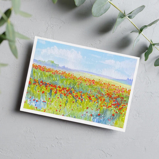 Staffordshire Wildflowers Blank Card - Kristal Serna, Fine Artist
