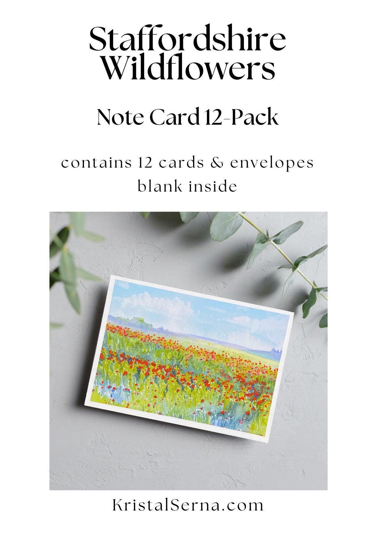 Staffordshire Wildflowers Blank Card - Kristal Serna, Fine Artist