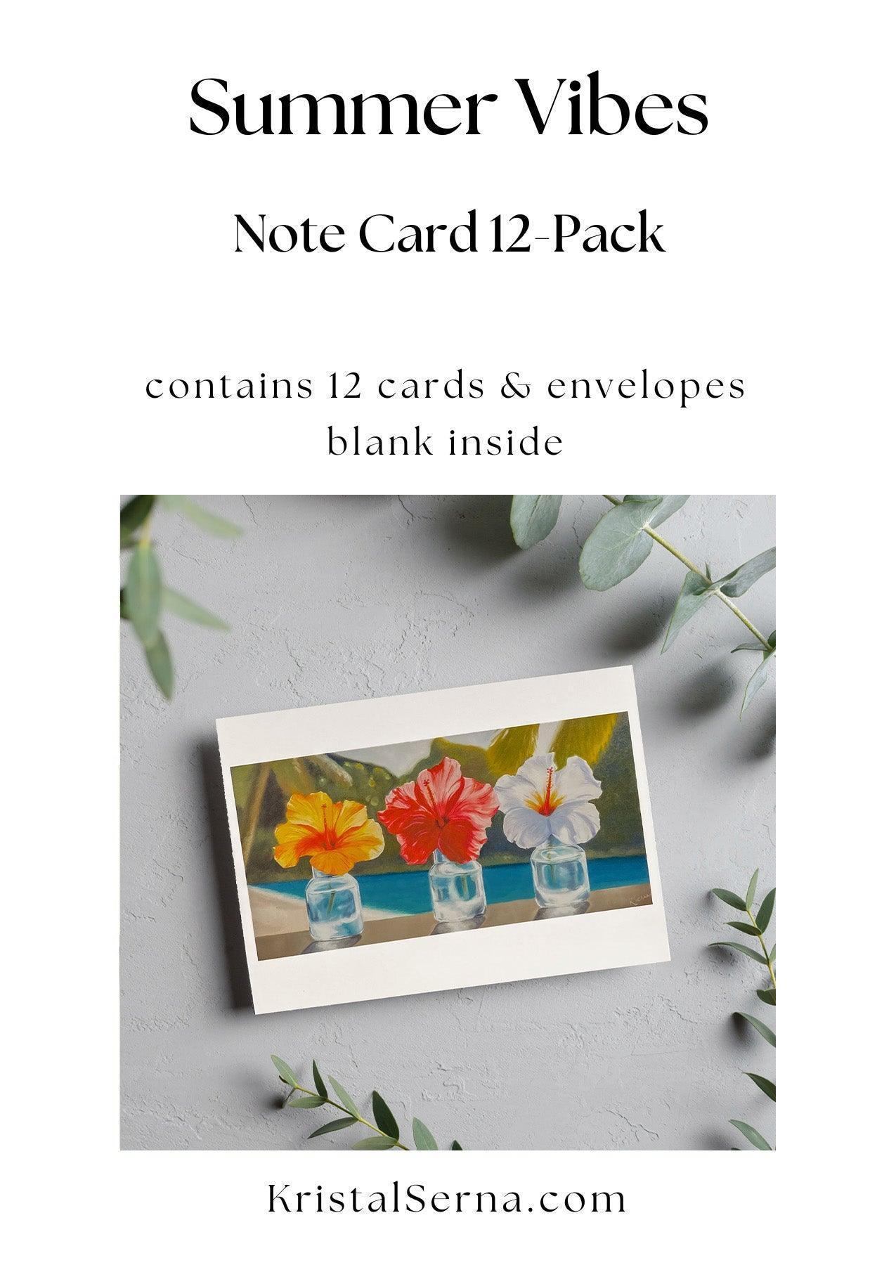 Summer Vibes Blank Card - Kristal Serna, Fine Artist