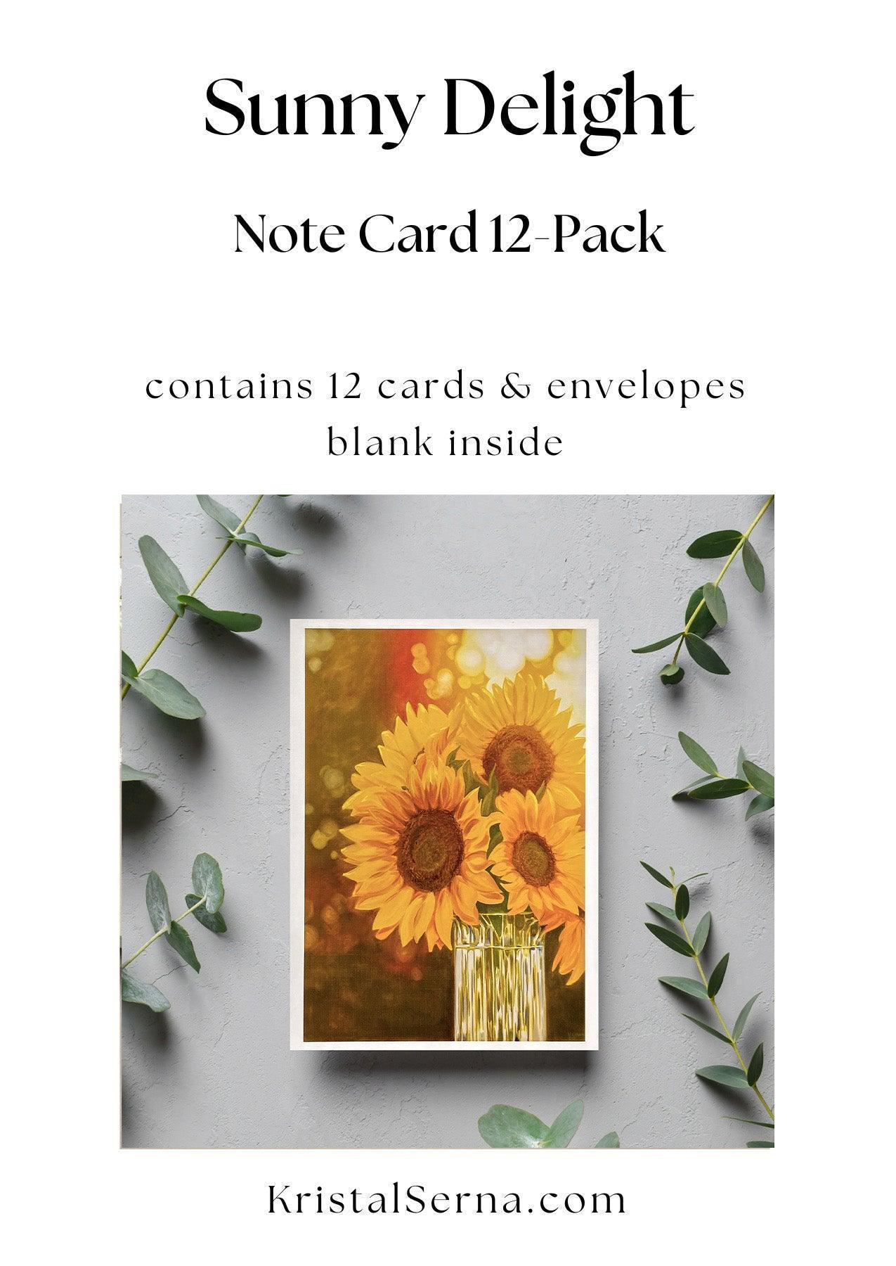 Sunny Delight Blank Card - Kristal Serna, Fine Artist