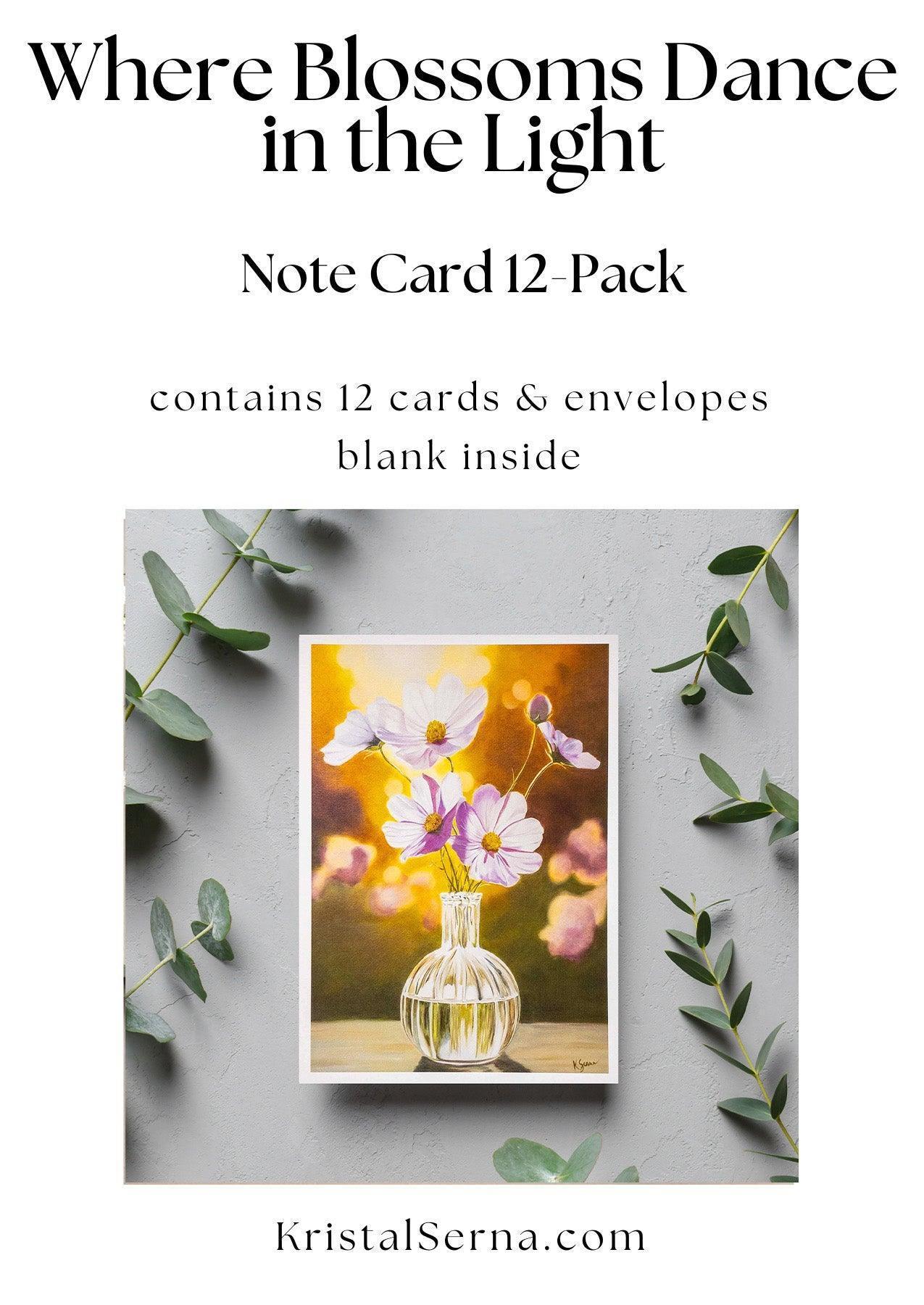 Where Blossoms Dance in the Light Blank Card - Kristal Serna, Fine Artist