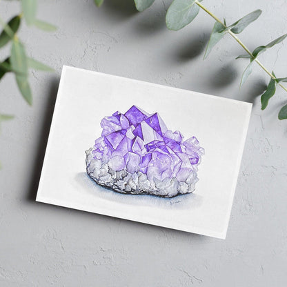 Amethyst Blank Card - Kristal Serna, Fine Artist