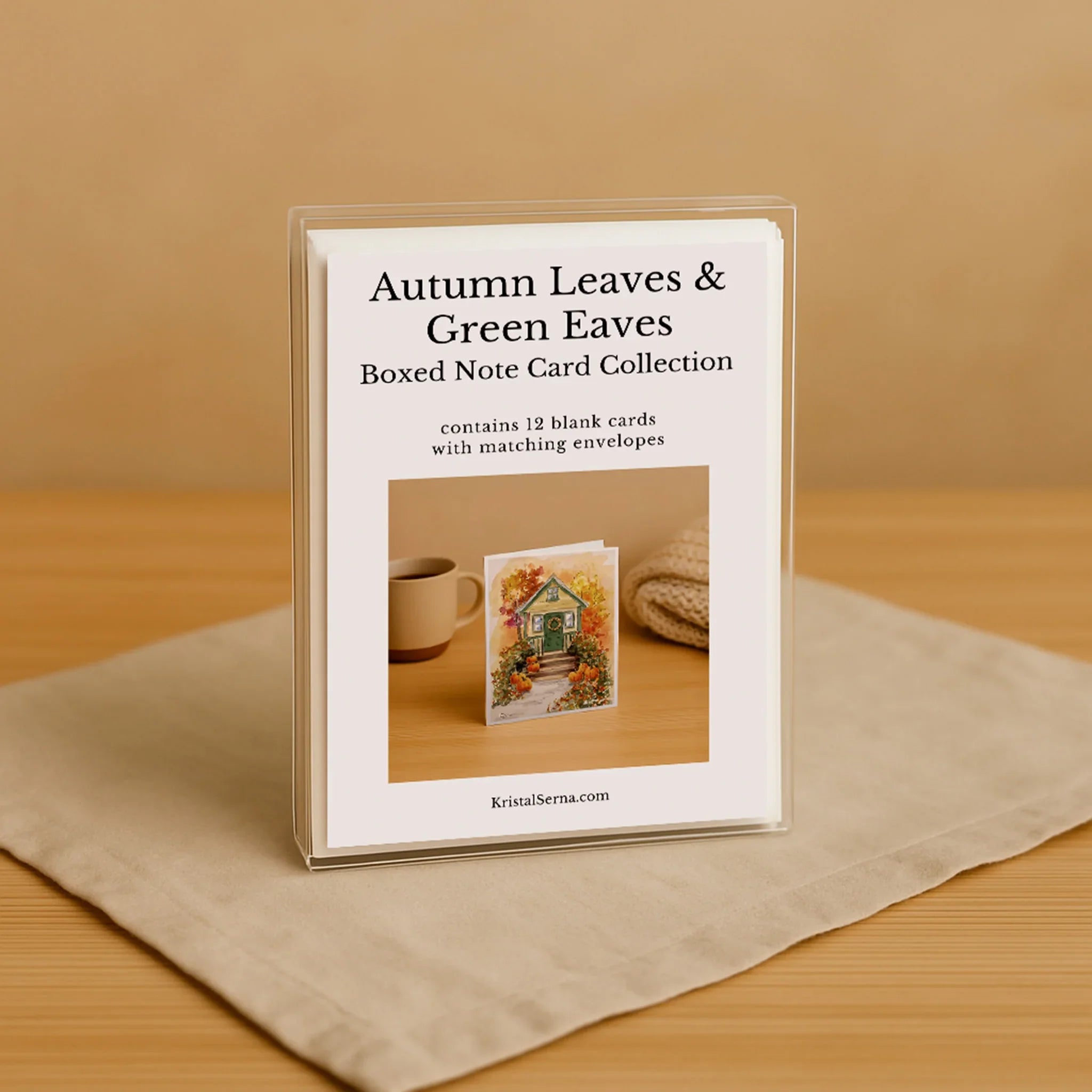 Autumn Leaves & Green Eaves Card