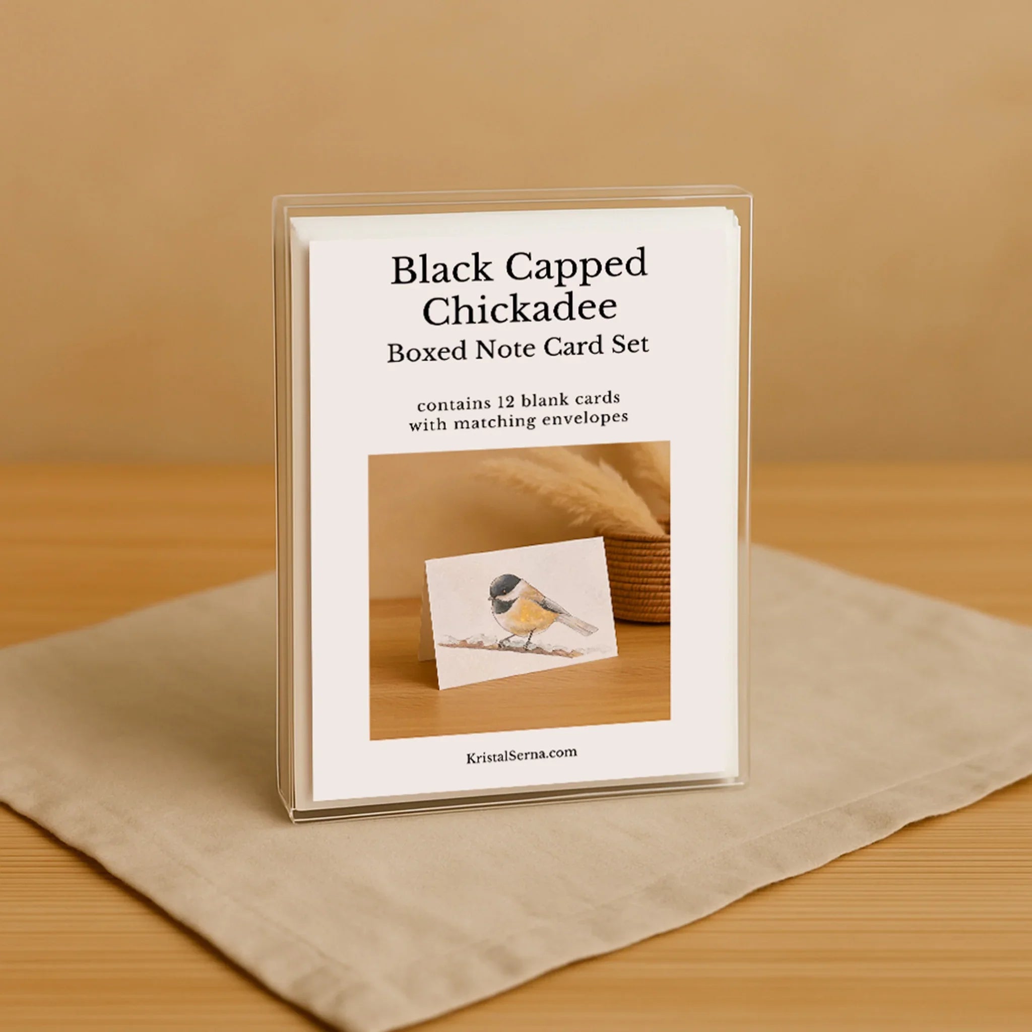 Black Capped Chickadee Card