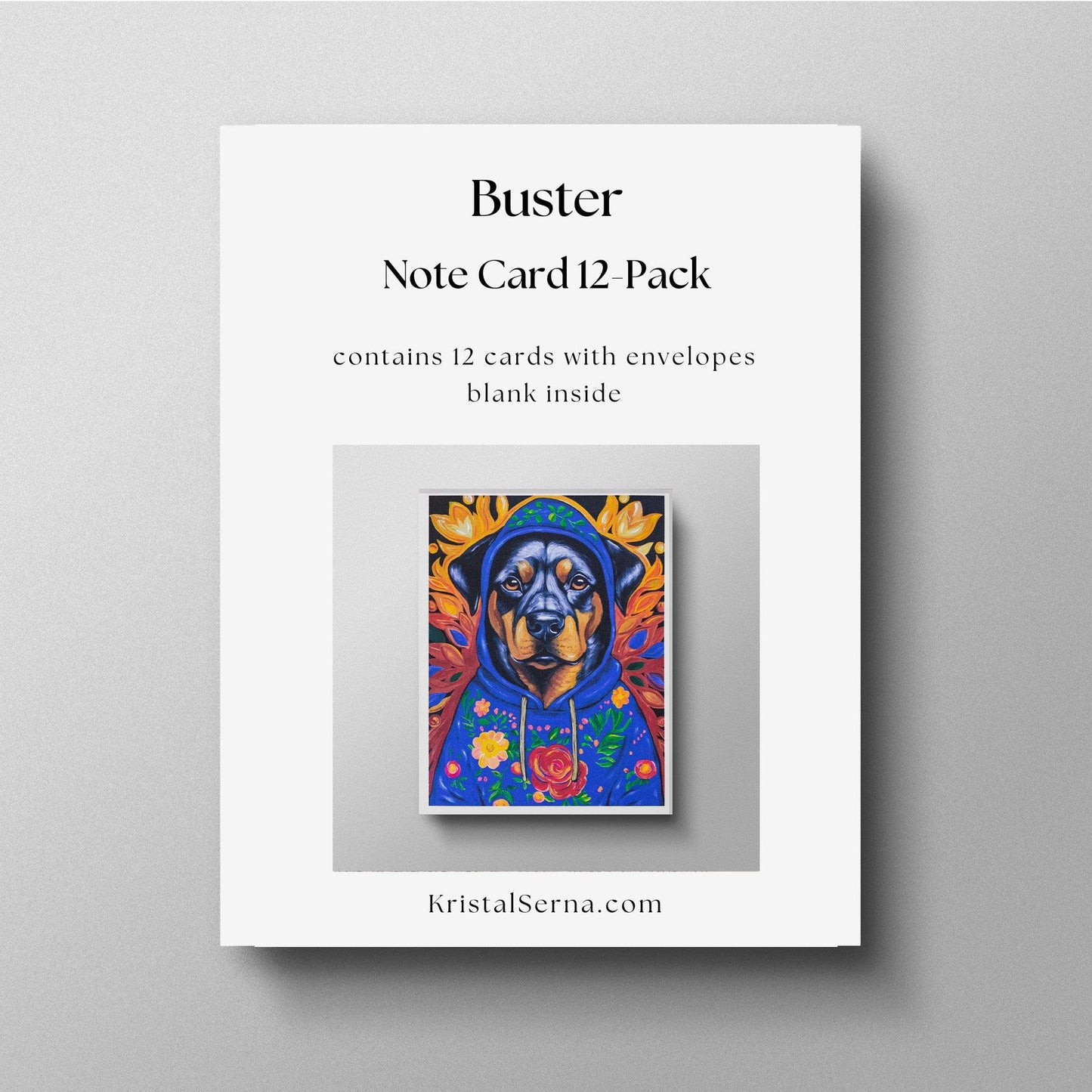 Buster the Rottweiler Blank Card