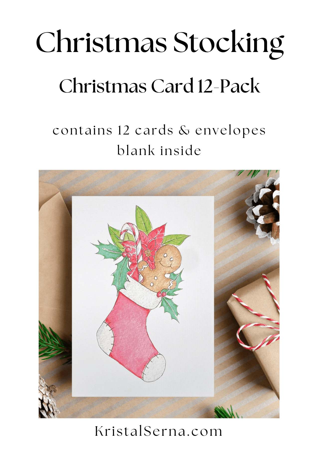 Christmas Stocking Blank Card