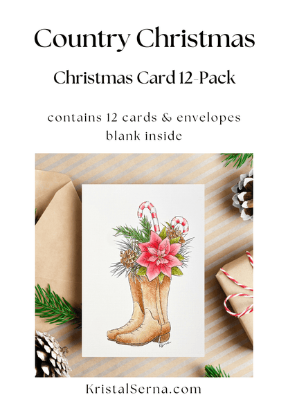 Country Christmas Blank Card