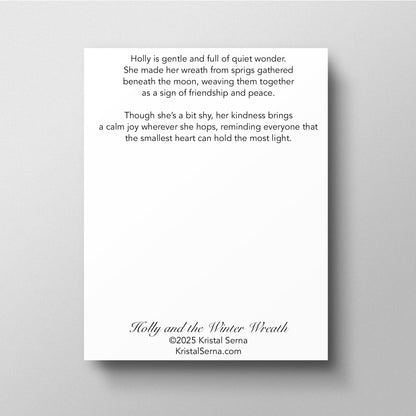 White card with text on a gray background