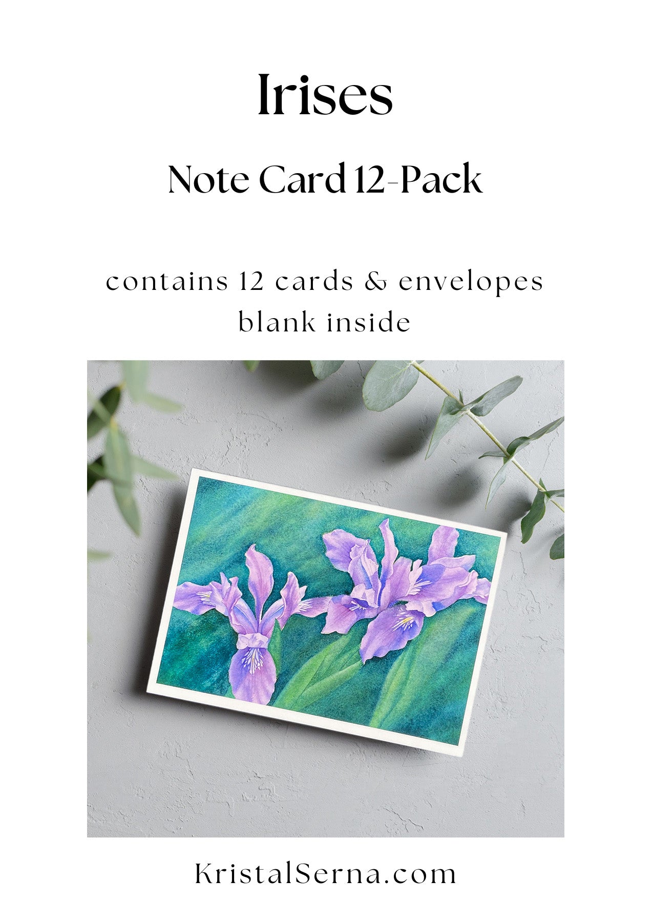 Irises Blank Greeting Card