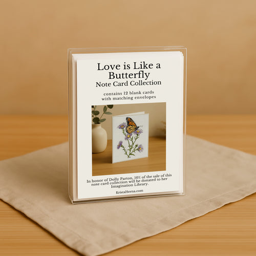 Love is Like a Butterfly Blank Card
