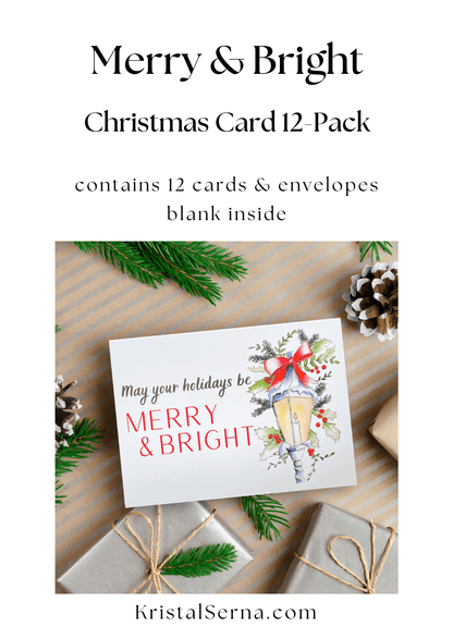 Merry & Bright Blank Christmas Card