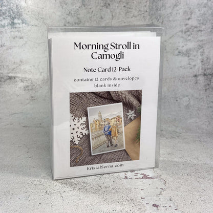 Morning Stroll in Camogli Blank Card