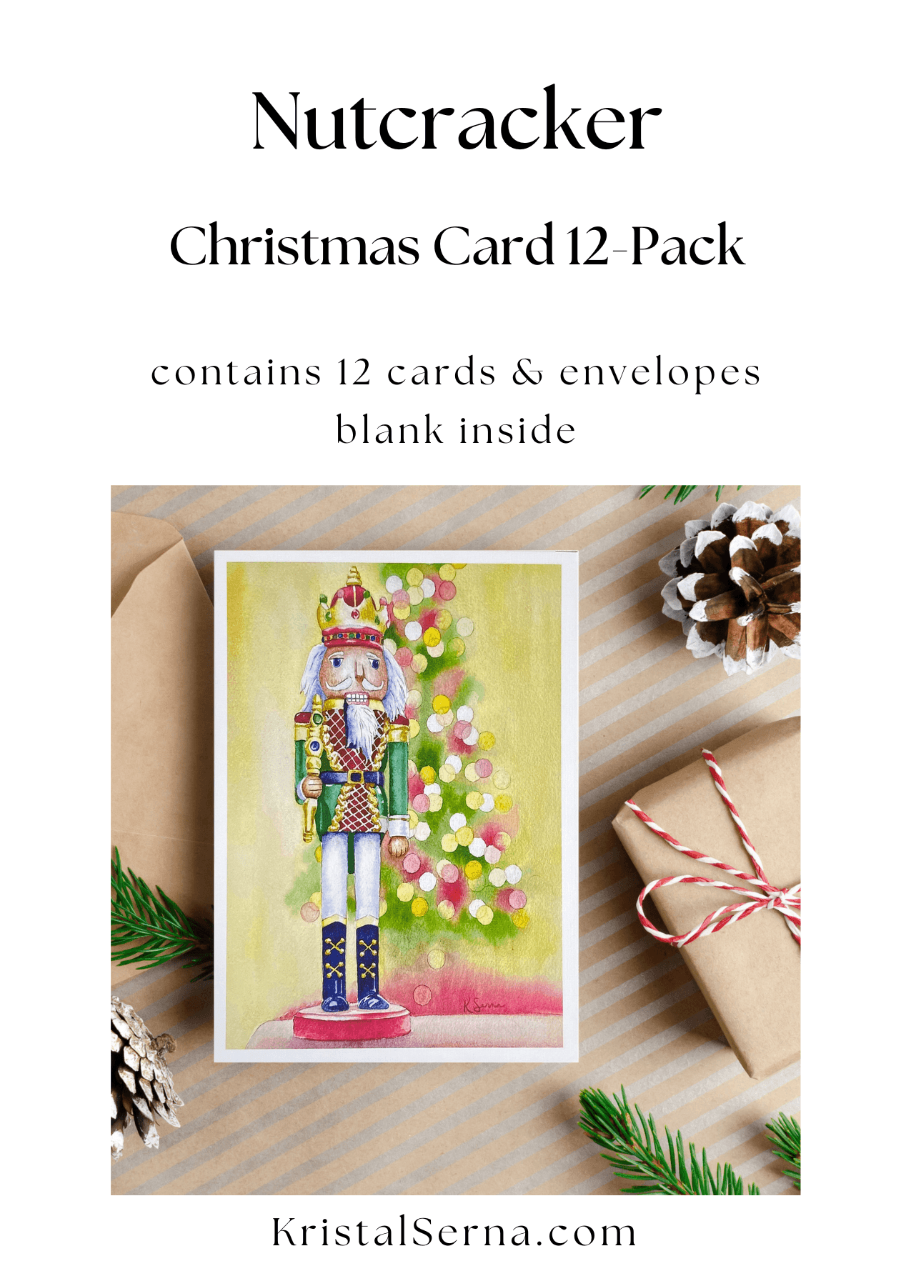 Nutcracker Blank Christmas Card