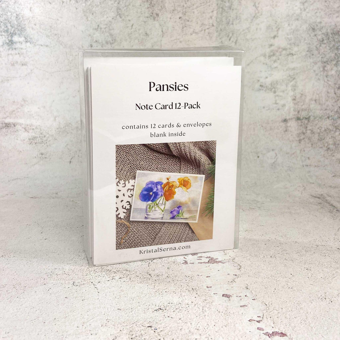 Pansies Blank Card