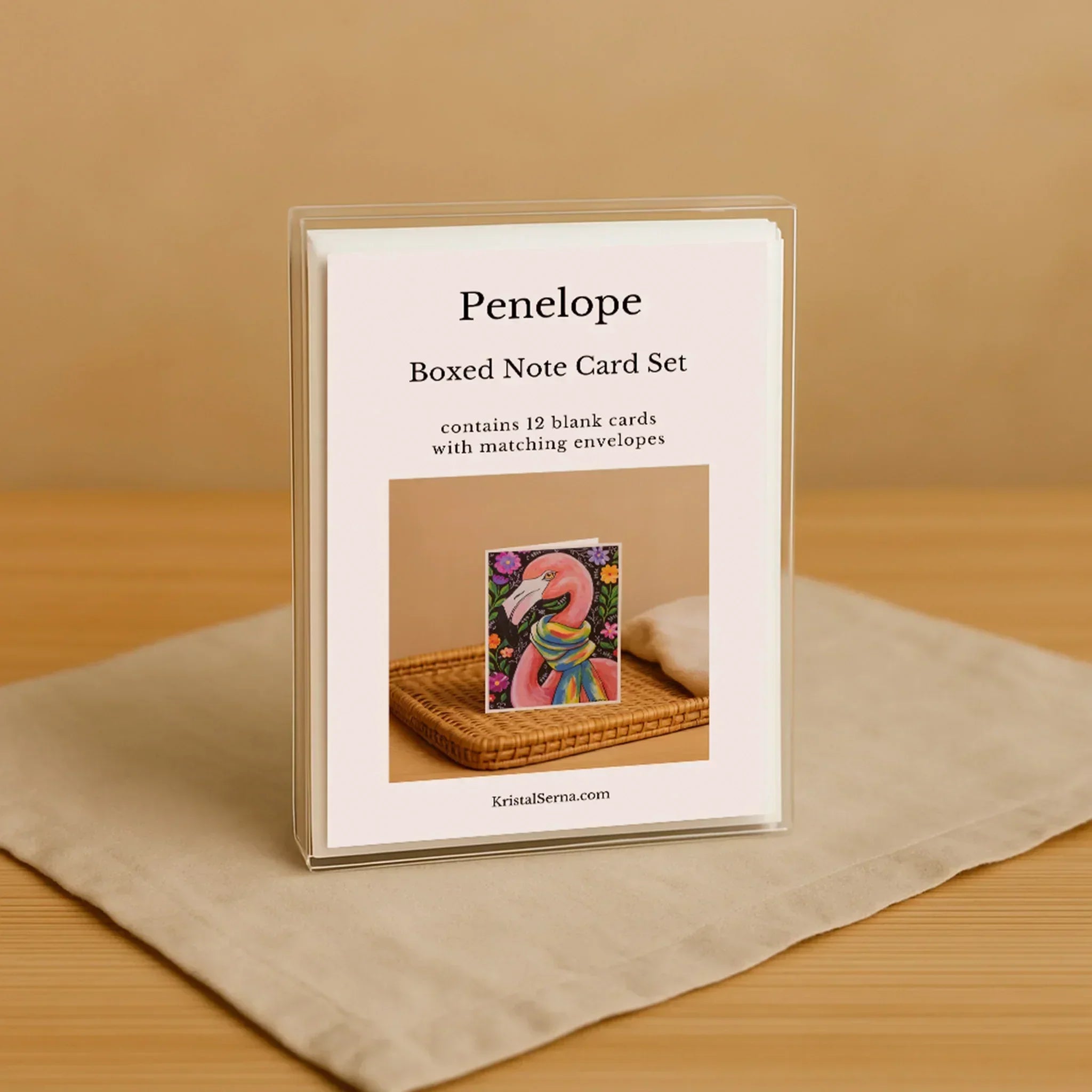 Penelope the Flamingo Card