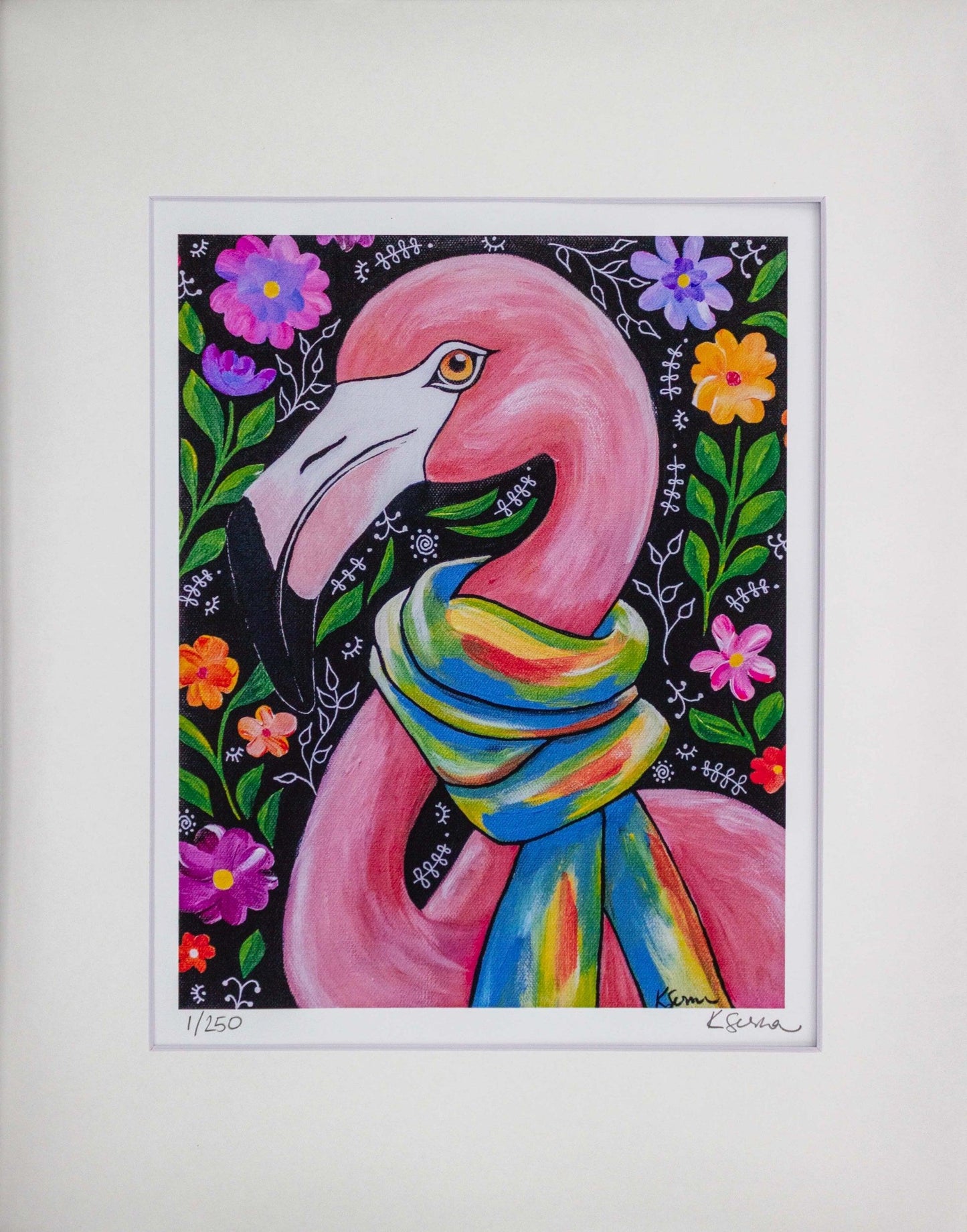 Penelope the Flamingo Limited Edition Print