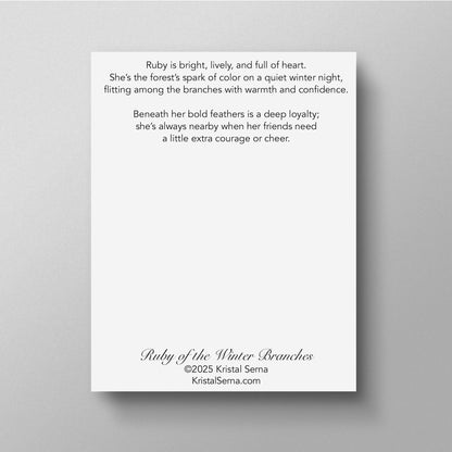 White card with text on a gray background