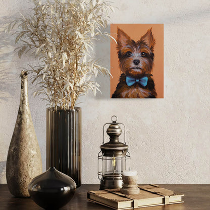Scooter the Yorkie Puppy Acrylic Painting, 5x7"