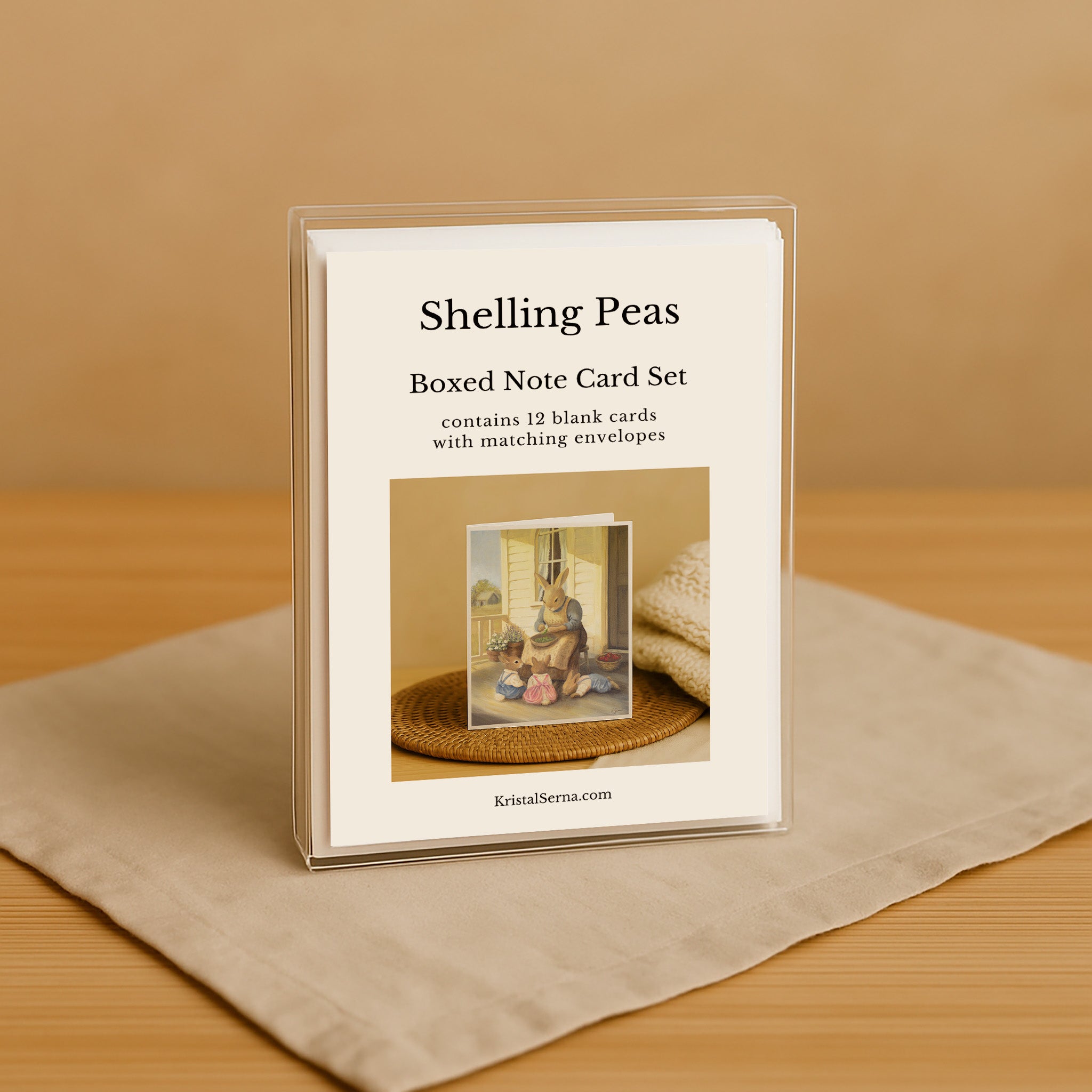 Shelling Peas Blank Card