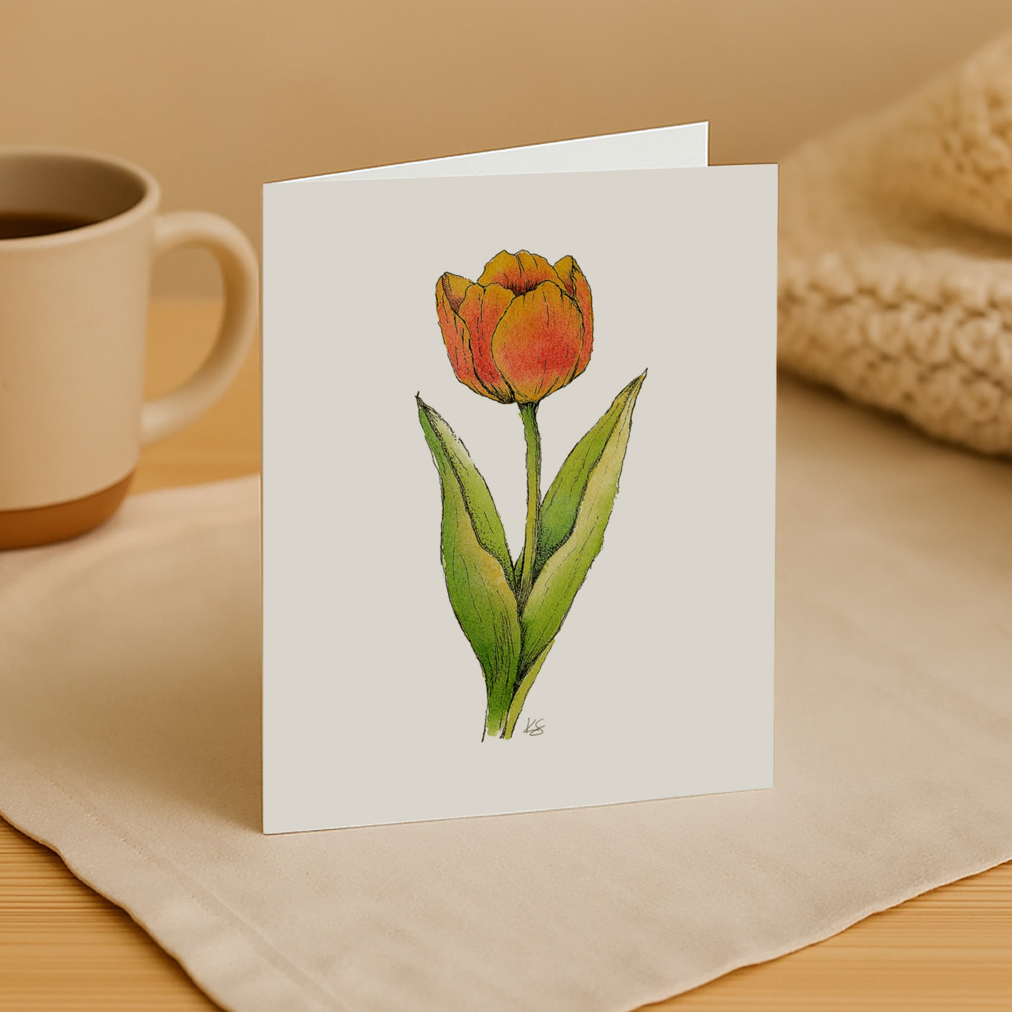 Sunlit Tulip Card