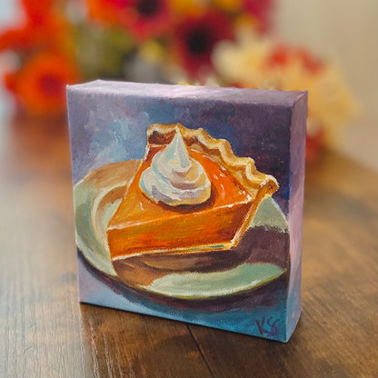 Sweet as Pie Acrylic Painting, 5x5"