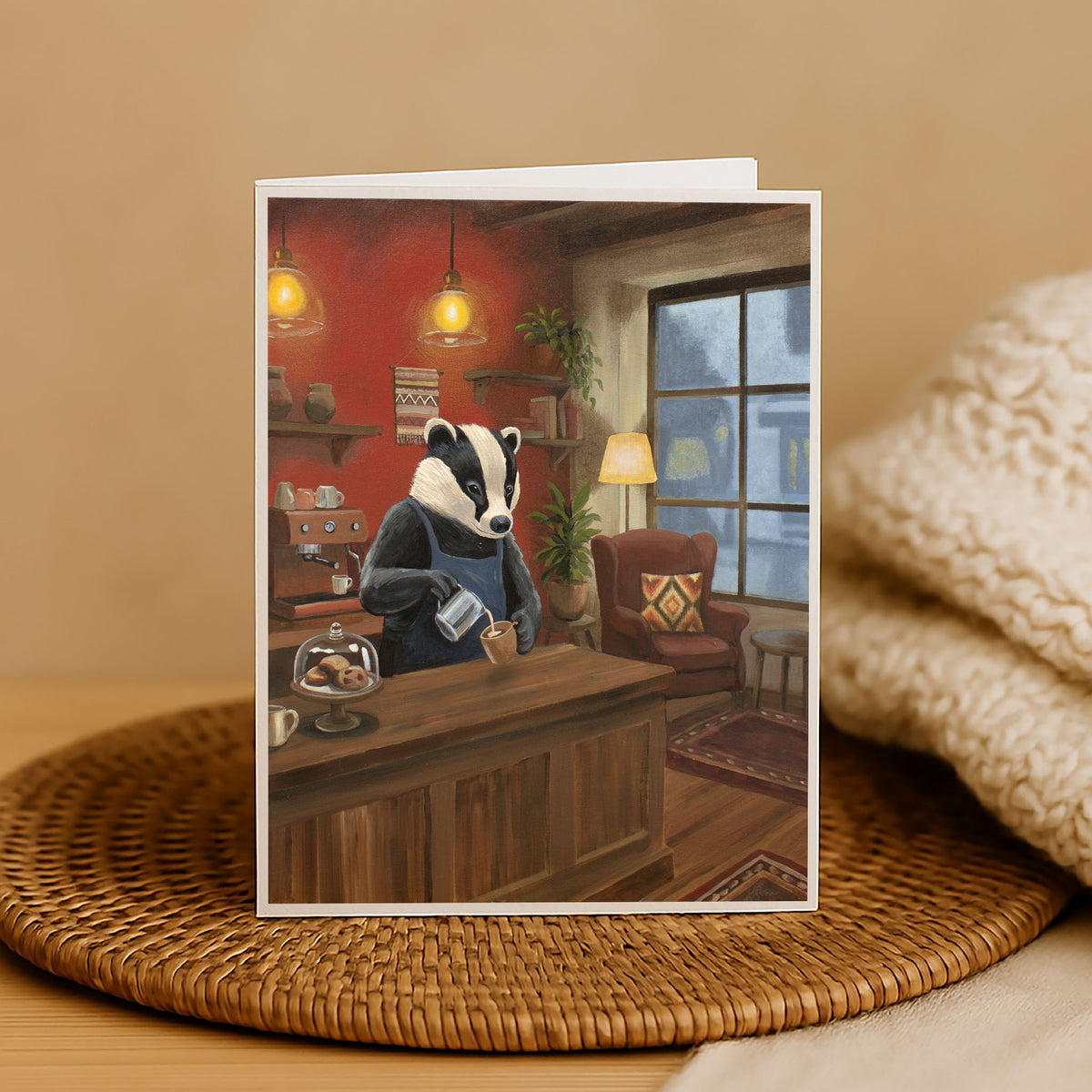 Badger Barista Blank Card