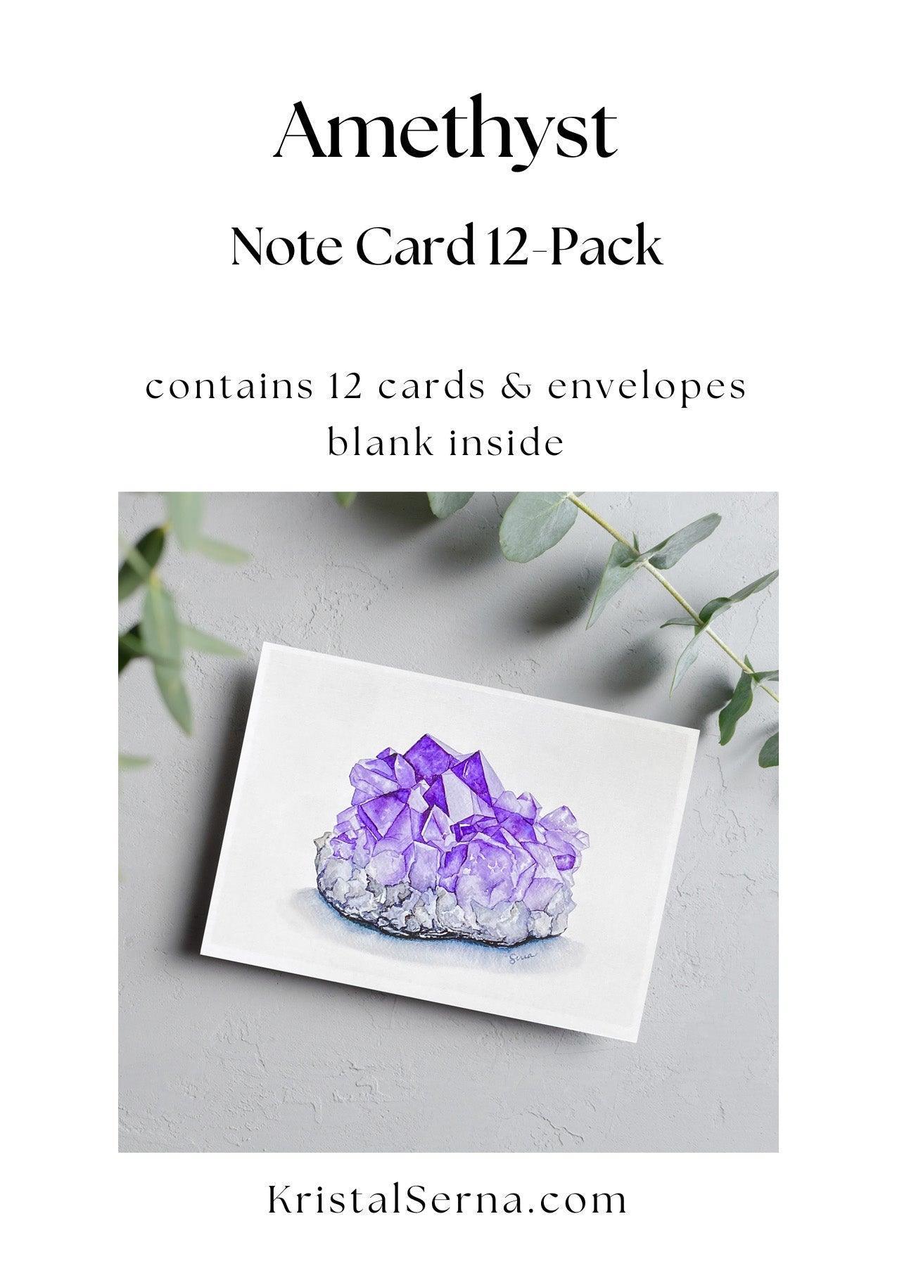 image of Amethyst Blank Card from Kristal Serna, Fine Artist