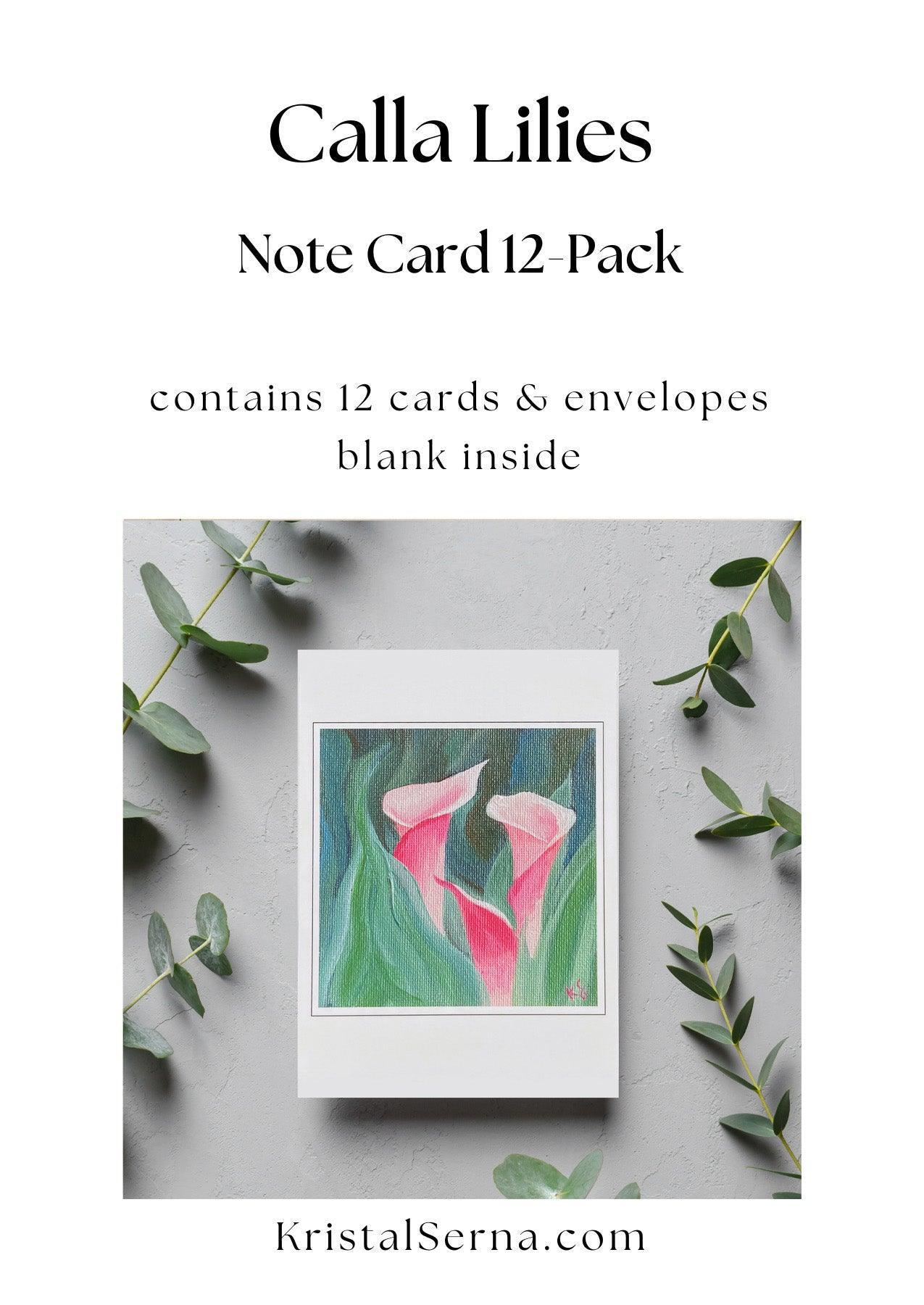 image of Calla Lilies Blank Card from Kristal Serna, Fine Artist