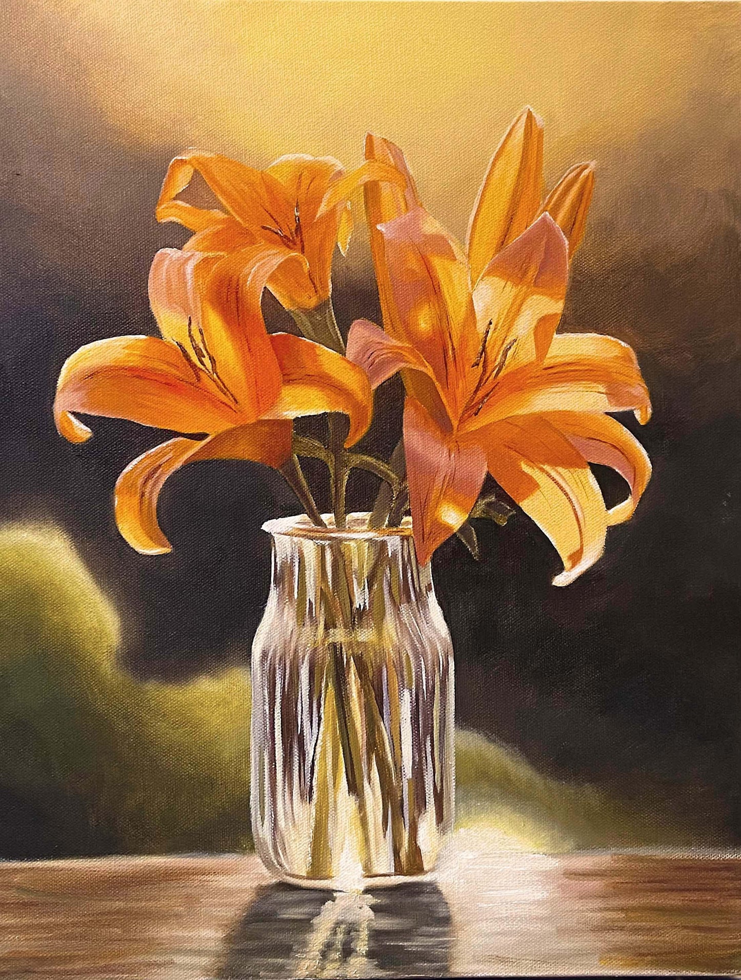 Golden Hour Oil Painting, 14x18" - Kristal Serna, Fine Artist