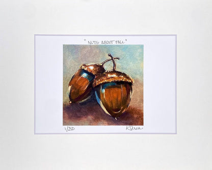 Nuts About Fall Limited Edition Print - Kristal Serna, Fine Artist