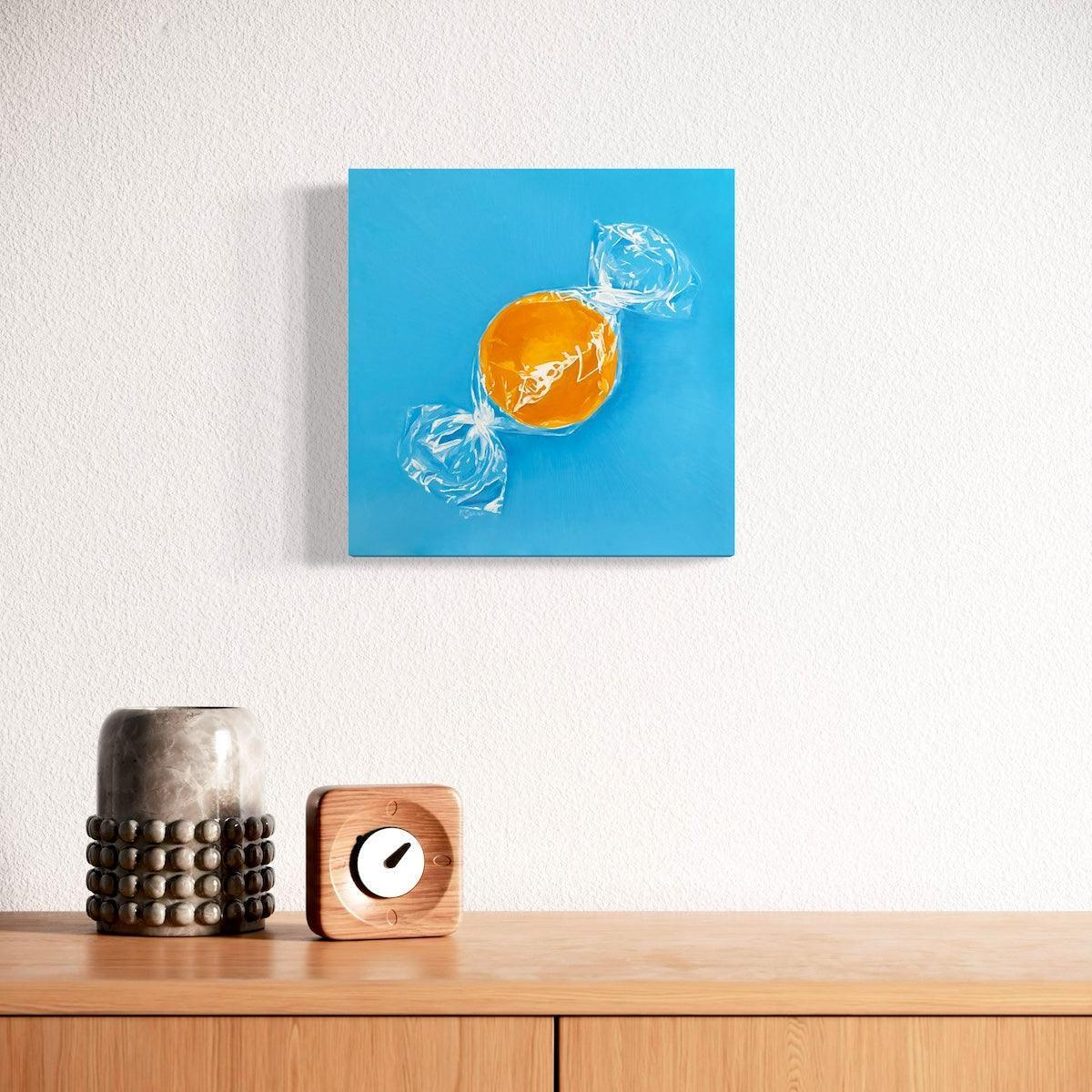 Orange You Glad it's Candy? Oil Painting, 12x12" - Kristal Serna, Fine Artist