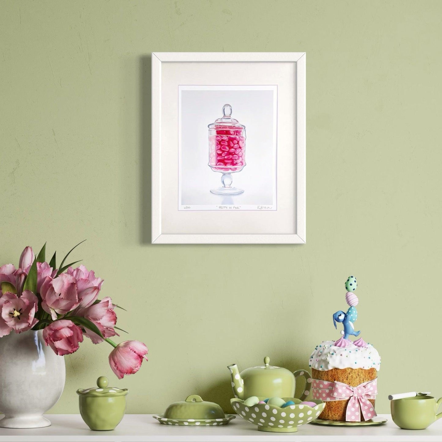 Pretty in Pink Limited Edition Print - Kristal Serna, Fine Artist